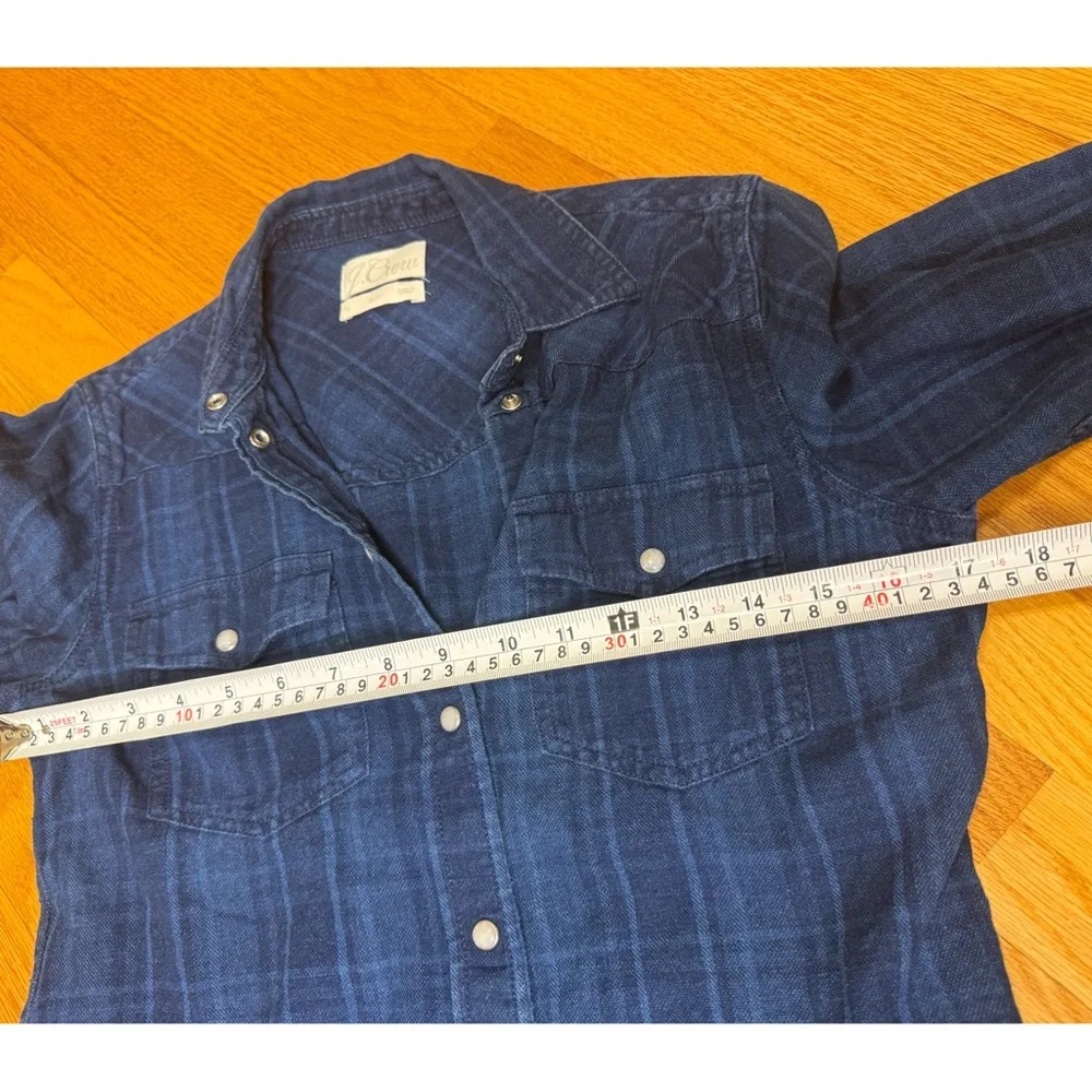 J. Crew Slim-fit Western Shirt in Indigo Plaid
